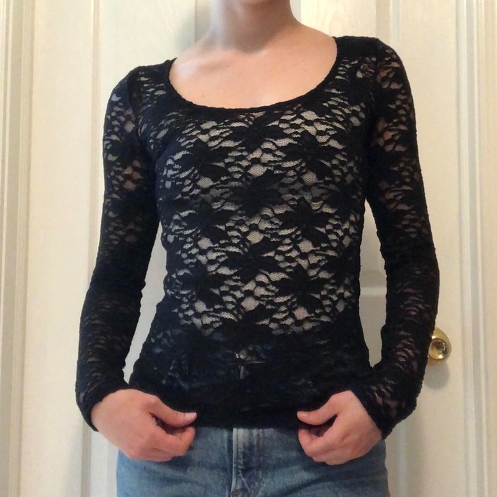 Black Lace Top - Size S from American Eagle